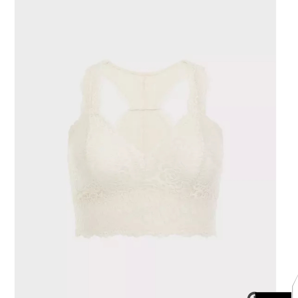 🆕 2X IVORY LACE RACERBACK BRALETTE - Picture 4 of 6